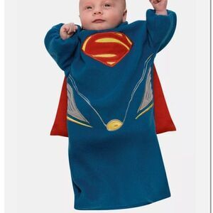 Superman Man Of Steel Bunting Costume Infant Newborn 0-9